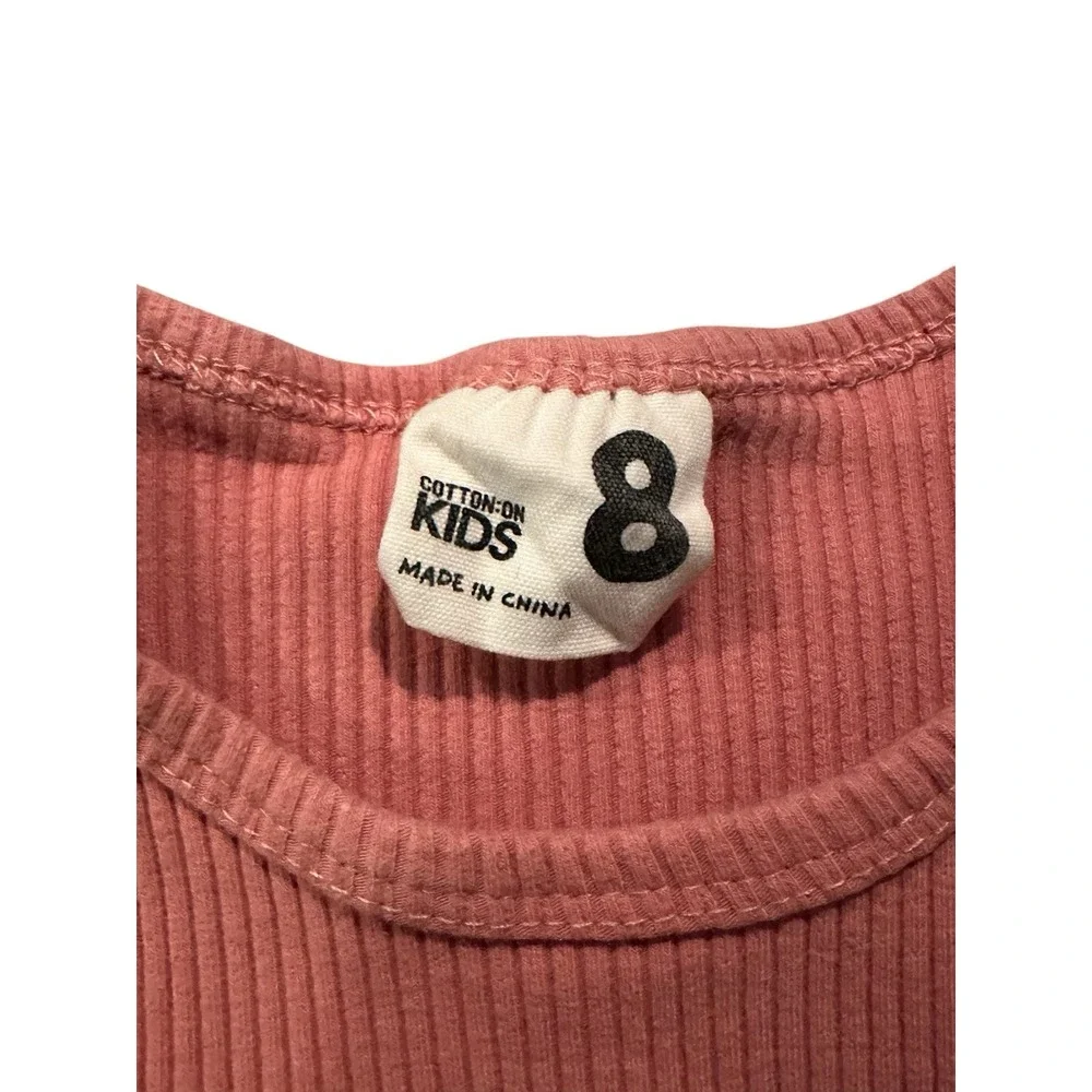 Cotton On Kids Ribbed Thread Crew Neck Sweater Long Sleeve Girls Sz 8 Mauve‎ EUC